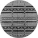 Round Solid Gray Modern Rug, urb1265gry