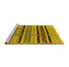 Sideview of Machine Washable Solid Yellow Modern Rug, wshurb1265yw