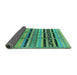 Sideview of Solid Turquoise Modern Rug, urb1265turq