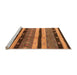 Sideview of Machine Washable Solid Orange Modern Area Rugs, wshurb1266org