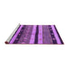 Sideview of Machine Washable Solid Purple Modern Area Rugs, wshurb1266pur