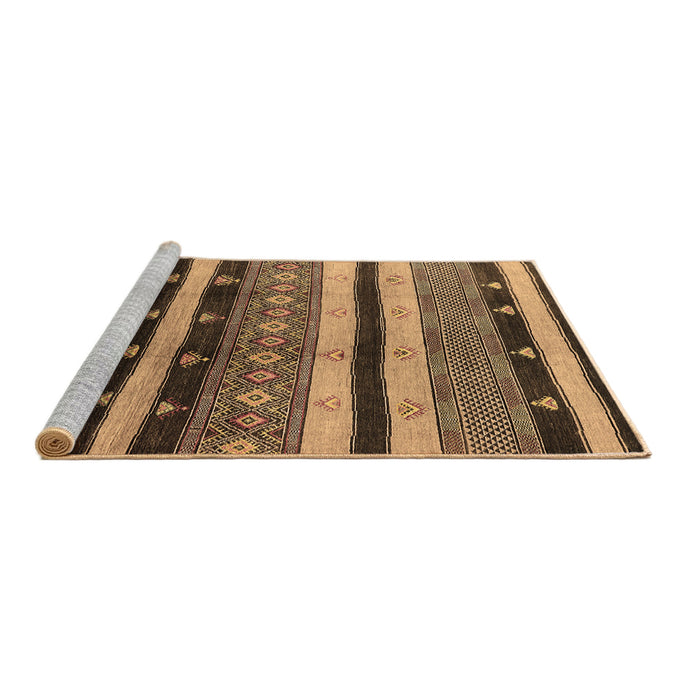 Sideview of Machine Washable Solid Brown Modern Rug, wshurb1266brn