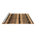 Sideview of Machine Washable Solid Brown Modern Rug, wshurb1266brn