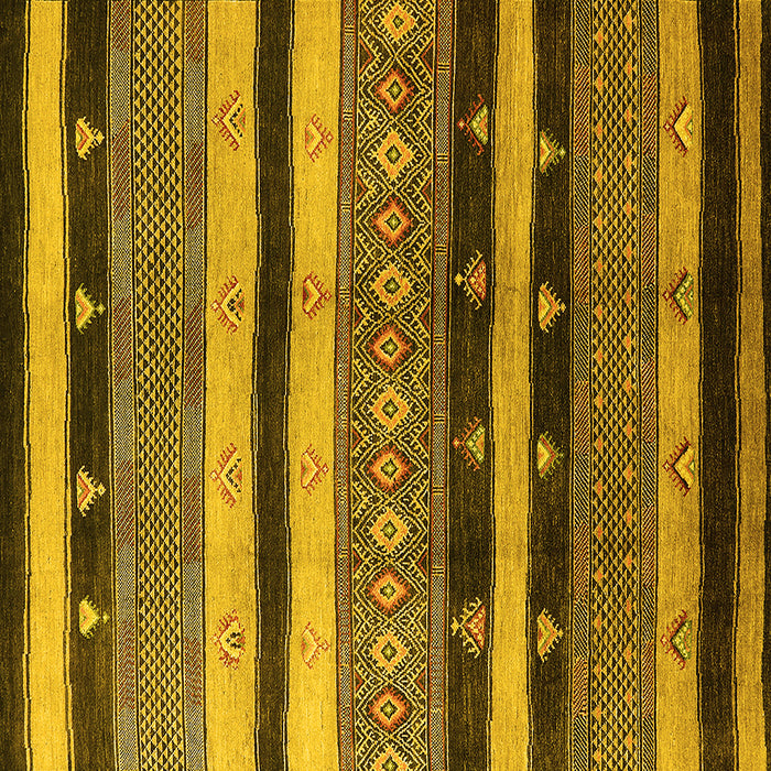 Square Solid Yellow Modern Rug, urb1266yw