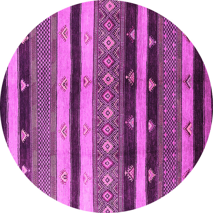 Round Solid Pink Modern Rug, urb1266pnk