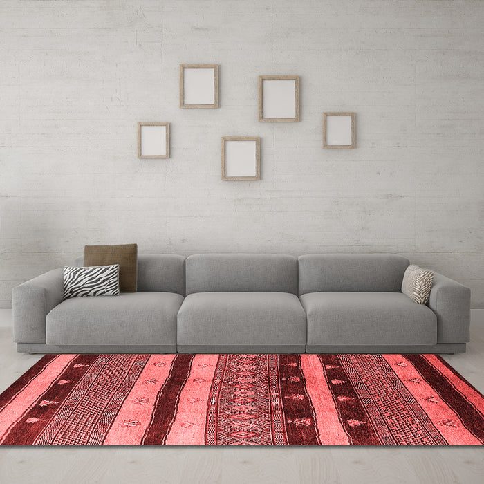 Modern Red Washable Rugs