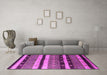 Machine Washable Solid Pink Modern Rug in a Living Room, wshurb1266pnk