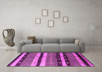 Machine Washable Solid Pink Modern Rug, wshurb1266pnk