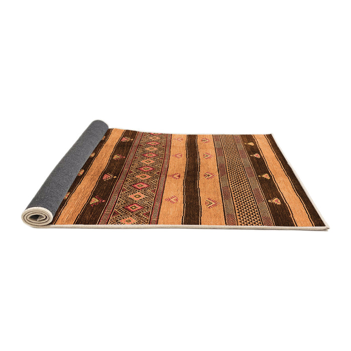 Sideview of Solid Orange Modern Rug, urb1266org
