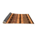 Sideview of Solid Orange Modern Rug, urb1266org