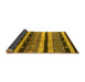 Sideview of Solid Yellow Modern Rug, urb1266yw