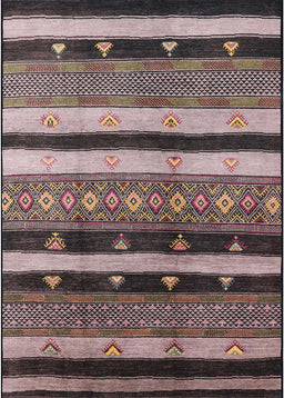 Mid-Century Modern Burgundy Brown Solid Rug, urb1266