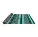 Sideview of Solid Turquoise Modern Rug, urb1266turq