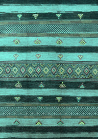 Solid Turquoise Modern Rug, urb1266turq