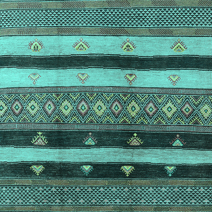 Solid Turquoise Modern Rug, urb1266turq