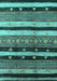 Machine Washable Solid Turquoise Modern Area Rugs, wshurb1266turq