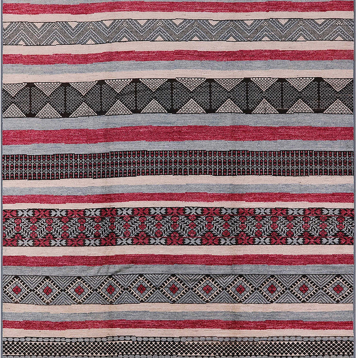 Mid-Century Modern Silver Pink Solid Rug, urb1267