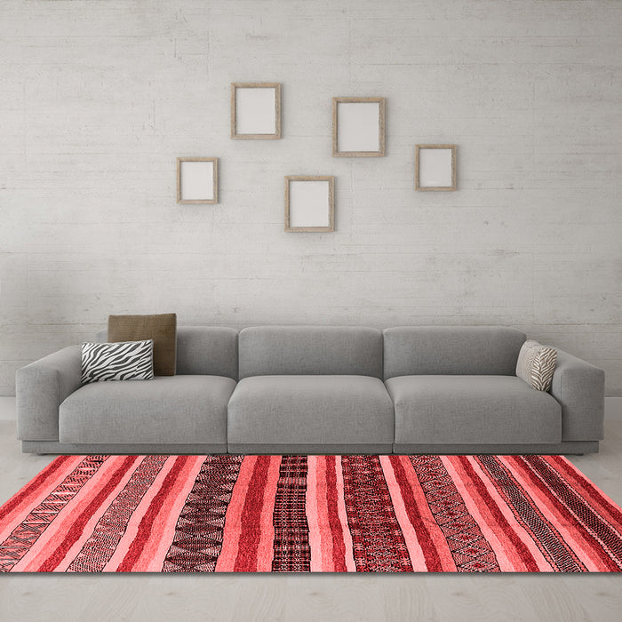 Modern Red Washable Rugs