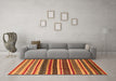 Machine Washable Solid Orange Modern Area Rugs in a Living Room, wshurb1267org
