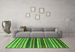 Machine Washable Solid Green Modern Area Rugs in a Living Room,, wshurb1267grn