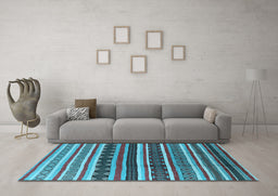Machine Washable Solid Light Blue Modern Rug in a Living Room, wshurb1267lblu