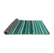 Sideview of Solid Turquoise Modern Rug, urb1267turq