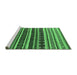 Sideview of Machine Washable Solid Emerald Green Modern Area Rugs, wshurb1267emgrn