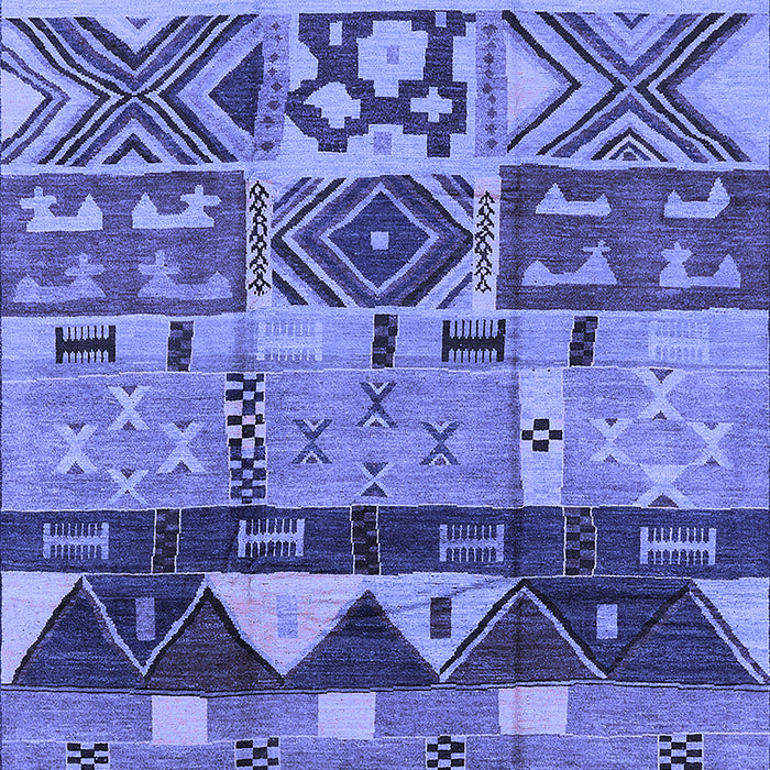 Solid Blue Modern Rug, urb1268blu