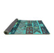 Sideview of Solid Turquoise Modern Rug, urb1268turq