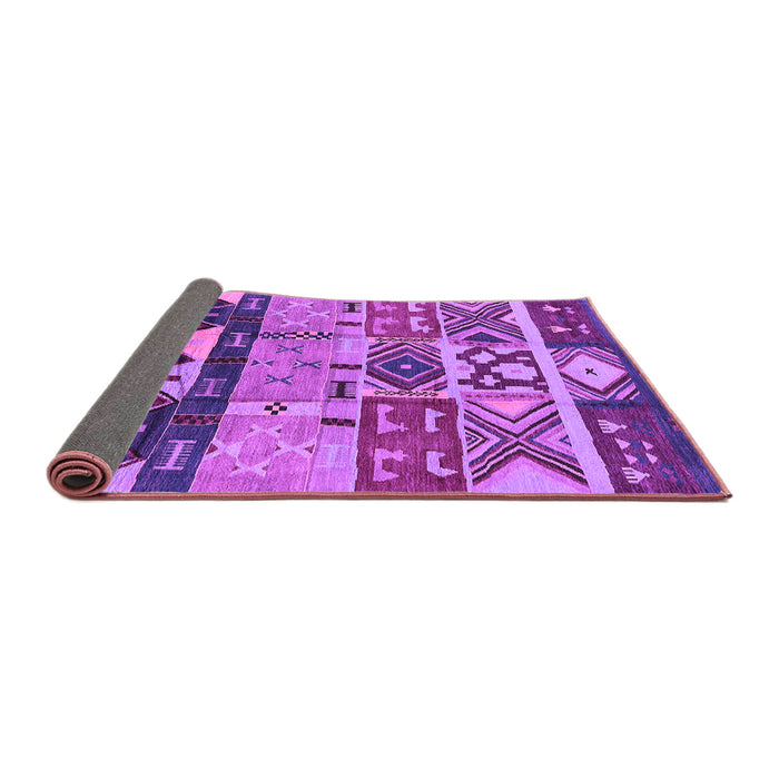 Sideview of Solid Purple Modern Rug, urb1268pur