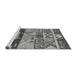 Sideview of Machine Washable Solid Gray Modern Rug, wshurb1268gry