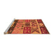 Sideview of Machine Washable Solid Orange Modern Area Rugs, wshurb1268org