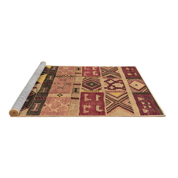 Sideview of Machine Washable Solid Brown Modern Rug, wshurb1268brn