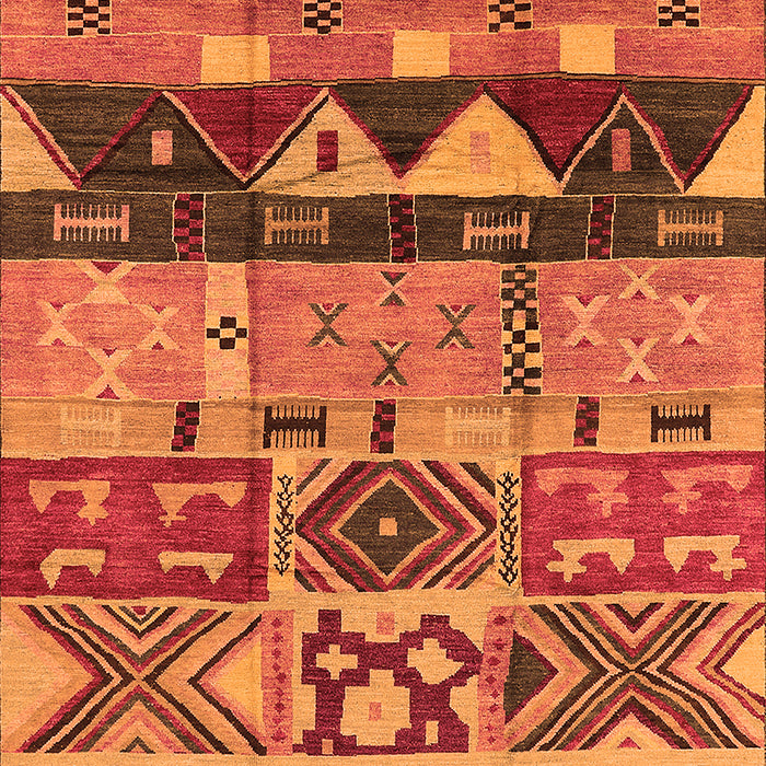 Solid Orange Modern Rug, urb1268org