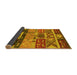 Sideview of Solid Yellow Modern Rug, urb1268yw