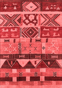 Solid Red Modern Rug, urb1268red