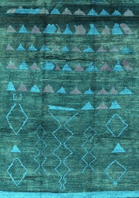 Solid Turquoise Modern Rug, urb1269turq