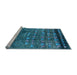 Sideview of Machine Washable Solid Light Blue Modern Rug, wshurb1269lblu