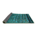 Sideview of Solid Turquoise Modern Rug, urb1269turq