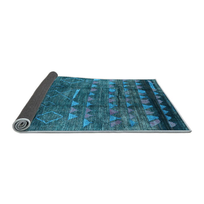 Sideview of Solid Light Blue Modern Rug, urb1269lblu