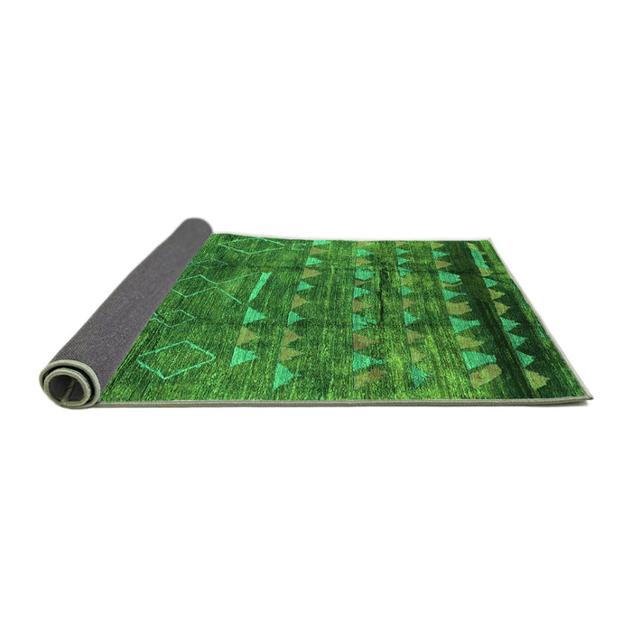 Sideview of Solid Green Modern Rug, urb1269grn