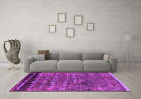 Machine Washable Solid Pink Modern Rug, wshurb1269pnk