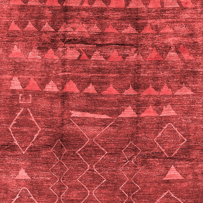 Machine Washable Solid Red Modern Rug, wshurb1269red