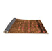 Sideview of Solid Orange Modern Rug, urb1269org