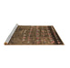 Sideview of Machine Washable Solid Brown Modern Rug, wshurb1269brn