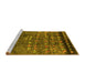 Sideview of Machine Washable Solid Yellow Modern Rug, wshurb1269yw