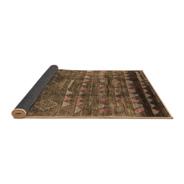 Sideview of Solid Brown Modern Rug, urb1269brn