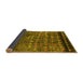 Sideview of Solid Yellow Modern Rug, urb1269yw