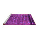 Sideview of Machine Washable Solid Pink Modern Rug, wshurb1269pnk