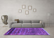 Machine Washable Solid Purple Modern Area Rugs in a Living Room, wshurb1269pur